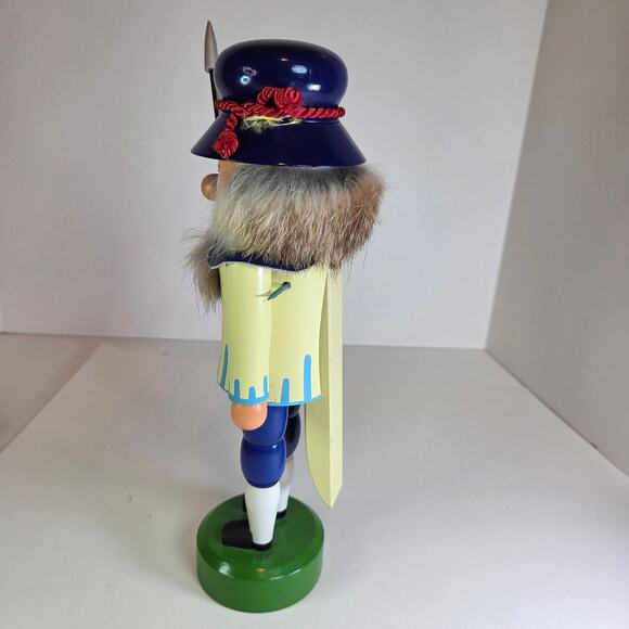 Vintage VEB Hødrew Nutcracker Guard 11" German Wooden Soldier with Spear - Picture 6 of 15